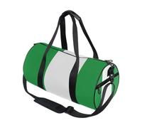 Round Duffel Sports Bag Lightweight with Inner Pocket Gym Bag for Men Women Duffle Bag for Travel Sports Nigeria Flag Nigerian National Green
