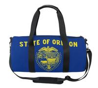 Round Duffel with Carry Strap for Men Women | Webbing Strap, Daily Travel, Flag Of Oregon