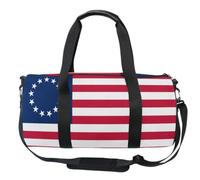 Round Duffel with Carry Strap for Men Women | Webbing Strap, Workout Fitness, Betsy Ross Flag