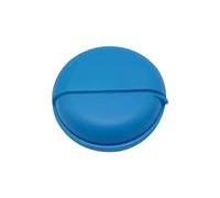 Round Earphone Wire Box Organizer Data Line Cables Storage Case Plastic Container Jewelry Headphone Protect with Rotating Cover (blue)