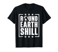 Round Earth Shill - Satirical Globe Theory Graphic T-Shirt