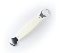 Round Edge Cut Coconut Grater - Durable Sharp Stainless Steel Blade Shredder & Multi-Purpose Rasp for Easy Use Efficient Shredding Tool (Plastic Handle)