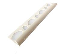 Round Edge Tile Trims 8mm-10mm 2.5M Plastic PVC Many Colors Sizes TMW Profiles (10 mm, Ivory)