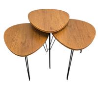 Round Egg Nesting Table Set Side End Coffee Tables Living Room Furniture