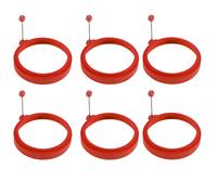 Round Egg Rings, Food Grade Silicone Non Stick Egg Cooking Molds, Heat-resistant for Omelets, Crumpets, Breakfast Sandwiches (Multicolor, 6PCS)