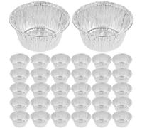 Round Egg Tart Molds Aluminium 100pcs 3.1x3.1x1.4in