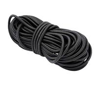 Round Elastic Cord 3mm 10m Black - Strong Stretchy Elastic String & Shock Cord for Tent Poles, Camping, Coat Hems, Dolls, Journals, Hats - Black Elastic for Sewing, Repairs, Crafts & Jewellery