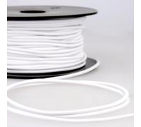 Round Elastic Cord - White - 3mm - per metre