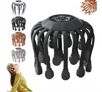 Round Electric Scalp Massager for Headaches & Migraine, Smart Timing 10/20 Claw Electric Head Massager 360° All-Round Massage, Octopus Head Massager Scalp (Black, 20 Massage Heads)