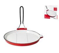Round Enamel Cast Iron Grill Pan 25 Cm Home