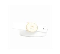 Round Enamel H2 Belt - female - PINKO - Belts - White - M - Accessories M