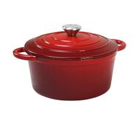 Round Enamelled Dutch Oven for Soup Ovenproof Casserole Pot Cooking Stockpot, Sturdy Dutch Oven Cookware for Cookware, Braising, Stews, Roasting (24cm)