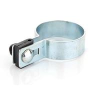 Round End Clamp Set ∅48mm - Galvanised Fence Clamp for Fence Posts - Attachment of Grid Rod Mats - Fence Clamps Clamp Strut Clamp Post Clamp