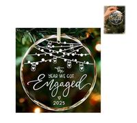 Round Engagement Gifts for Engagement Bauble Weddings,Wedding Gifts for Couples,Personalised Crystal Glass Keepsake for Engagemen/t,2025 Engagemen/t Weddin/g Mr and Mrs Gif/ts,Marry Hanging Ornament