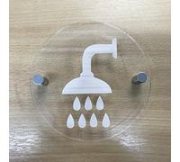 Round Engraved Shower Sign Creations - Clear Gloss Finish - 20 cm