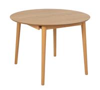 Round Extending Dining Table - Modern Butterfly Leaf Table for 4-6 People