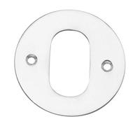 Round Face Fix Escutcheon Oval Profile 50mm (50mm, Polish Chrome)