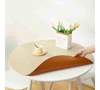 Round Faux Leather 105m PV Table Mat Set 2mm Thik Ele Leather Look Perfet for Dining Room Kithen & Events