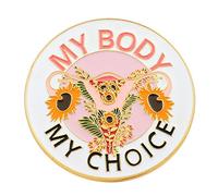 Round Feminist Ovaries, Pin Pin Brooch, Badge, Growth Ovaries, Women, Uterus Brooch, Gifts for Doctor, Nurse, Back, one size, As described