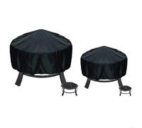 Round Fire Cover for Patio and Yard For Firepit Use - Heavy Duty Oxford Material with PVC Barrier Against Rain and Environmental Dust (130×71cm)