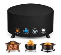 Round Fire Pit Cover for Esschert Design FF444 Firebowl MGO S 2026-Present, Water-Resistant Oxford Fabric with Dust, Leaves & Debris Protection for Patio, Garden & Decking