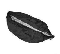 Round Fire-Pit Cover Waterproof Outdoor Protector Heavy Duty Oxford Fabric Dustproof Snow Frost Rain Resistant Breathable Patio BBQ Stove Cover for Garden Yard All Season Use(86 * 36CM)
