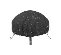 Round Fire Pit Cover - Wind & Fade Resistant - Round Protector For Outdoor Fire Pit | Against Snow Debris Bird Dropings Rain Sun Grid Le Barbec