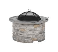 Round Fire Pit Grey TAMBORA