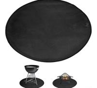 Round Fireproof Mat Engineered For Safety Under Fire Pits, Charcoal Grills, And Smokers, Featuring Water And Oil Resistance With Easy Cleaning For Outdoor Use(2)