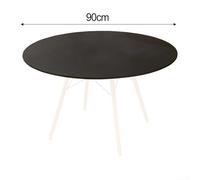 Round Fitted Tablecloth for 70-100 cm Tables, Reversible Waterproof and Stain Resistant Elastic Stretch Cover with High Spandex Blend, No Iron Fabric for Home, Wedding, Outdoor Events(90cm)