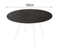 Round Fitted Tablecloth for 70-100 cm Tables, Reversible Waterproof and Stain Resistant Elastic Stretch Cover with High Spandex Blend, No Iron Fabric for Home, Wedding, Outdoor Events(100cm)