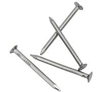 Round Flat Head Fence Deck Concrete Masonry Nails, Flat Round Head Steel Nails for Wood Construction Pack of 20 Multiple Sizes(50mm (1kg/Bag))