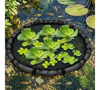 Round Floating Flora Fish Barrier, Water Floating Pond Planter Corral Island Landscape Planting Protector Fine Mesh With Lifting Ring,Water Features Ponds Decoration & ProtectPond From Birds (31inch)
