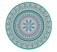 Round Floral Elephant Mandala Tapestry, Hippie Wall Hanging, Round Beach Towel, Bohemian Decoration, Boho Picnic Blanket, Meditation Decoration, Yoga Mat