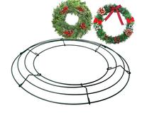 Round Floral Wire Rings, Flower Wreath Frames, Garden Decoration Wreath Frames, Floral Wreath Making Tools 30cm/11.81 Inches; About 35cm/13.78 Inches for Gardens, Corridors, Doors, Walls, Ceilings