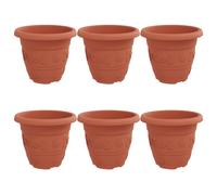 Round Flower Pot Plastic Planter Modern Indoor Outdoor Garden Decor Box vidaXL