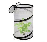 Round Foldable Plant Cover Net with Zipper, Breathable Mesh Greenhouse Accessory for Bird Protection, Includes Ground Stakes and Carry Bag, 30x50cm(1PC)