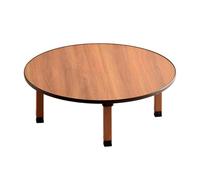 Round Folding Coffee Table, Japanese-Style Low Table for Tatami Floor, Bedroom, and Tea Room Use