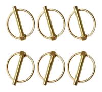 Round Folding Cotter Pins, Pack of 6, Folding Pins 11 mm x 45 mm Safety | With spring bracket, securing bolts, galvanised folding pins, for trailers, tractors, bicycles, boats