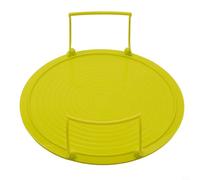 Round Folding Microwave Tray Rack for Stacking Steaming Grilling - Dual-Layer Abs Plastic Oven Plate Stand 23.5 X 23.5 X 8.3 Centimeter Heat-Resistant to 120°c Blue/Rose/Green(C)
