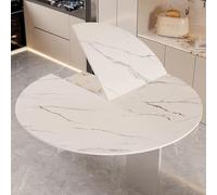 Round Folding Table Top, Large Portable Tabletop Extender, Temporary Replacement for Events, Wooden Design, 140cm Diameter (Walnut)
