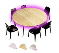 Round Folding Table Top Replacement Wooden 50cm to 110cm (Walnut 100cm 39.4in) Perfect for Dining Events and Outdoor Use