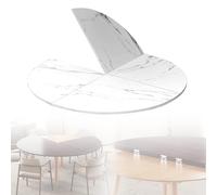 Round Folding Table Top1.4m SpaceSaving White Wooden Table for EventsEasy Storage No Legs NeededIdeal for Temporary Use Parties and Gatherings