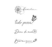 Round Font Sentence With Butterfly, Lasting 1-2 Weeks Waterproof, Temporary Tattoo Stickers, Semi-permanent Fake Tattoos(1pcs)
