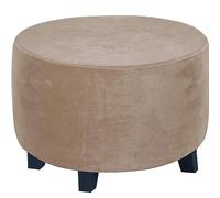 Round Footstool Cover Stretch Ottoman Covers Black/Grey Thicker Large Stretch Pouffe Cover Anti-Slip Foot Stool Slipcovers with Elastic Bottom, Machine Washable ( Color : #4 , Size : 71-99cm/28-39in )