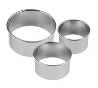 Round for Baking - Round/Flower Shape, Stainless Steel Rounds Dumpling Wrapper Cutter | Cookiecutters for Baking, Pastry Cutter, Stainless Steel Cake Cutters Ring | Reusable Handmade Rice Ball Mold