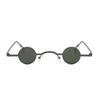 Round Frame Men's And Women's Small Frame Sunglasses Outdoor Party Commuter Sun Glasses(Green)
