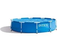Round Frame Pool, Intex 305 x 76 cm Metal Frame Above Ground Pool - Blue