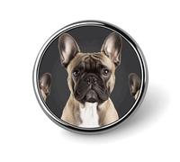 Round French Bulldog Lapel Pin Metal Custom Pins Personalized Decoration Lapel Badge Small Brooch Hat Shirt Tie Sweater Clothes Accessories Decoration for Men Women
