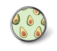 Round Fruit Pattern Brooch Classic Mini Pin 1 Inch Aluminum Alloy Lapel Pin Personalized Button Badge for Backpack Hat Suit Jacket Clothing Decoration